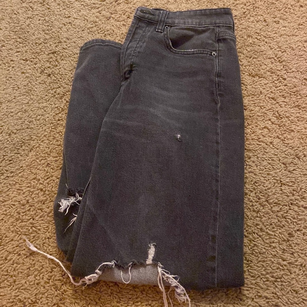 Black ripped jeans